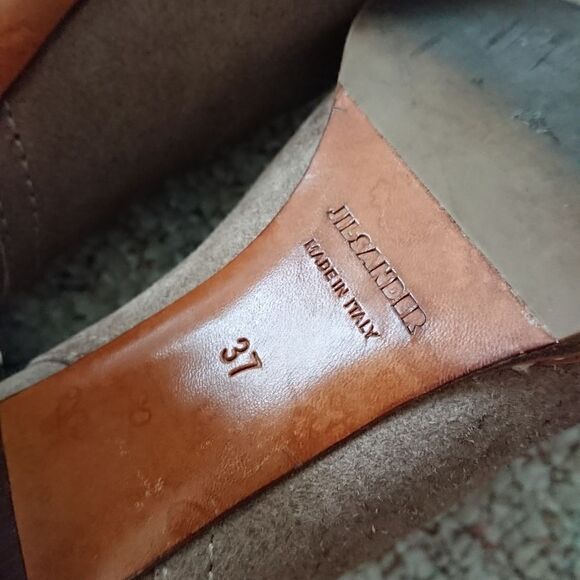 Jil Sander light brown Suede Knee high boots size 36.5 - Picture 10 of 11